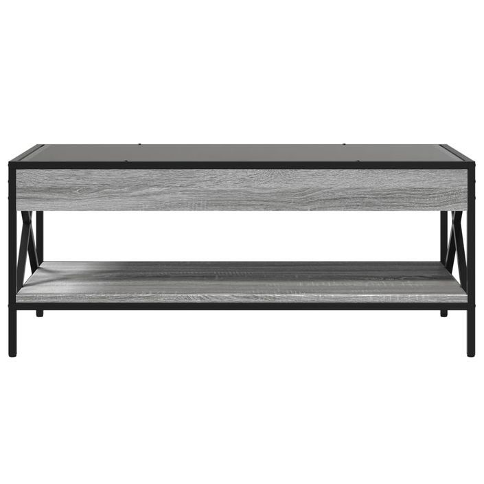 Table basse avec LED infini sonoma gris 90x50x38 cm - Photo n°6