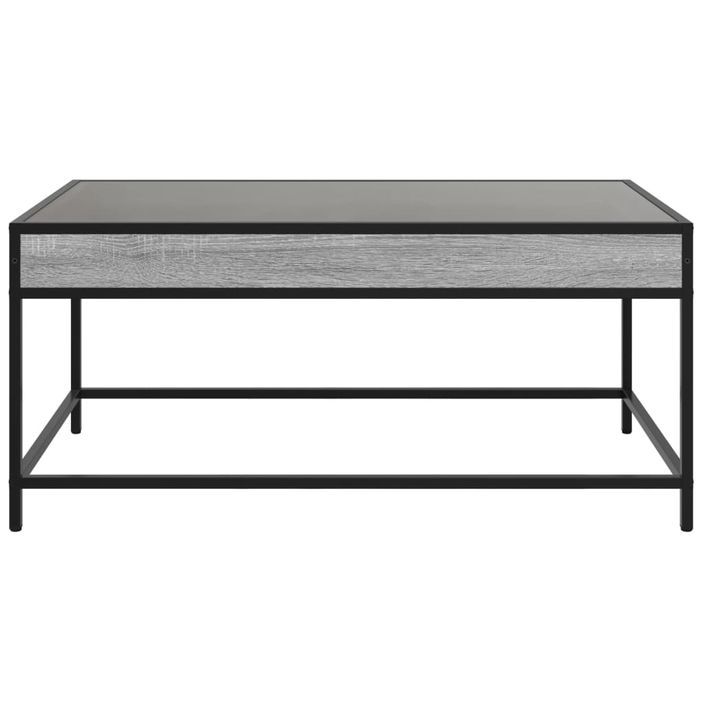 Table basse avec LED infini sonoma gris 90x50x41 cm - Photo n°6