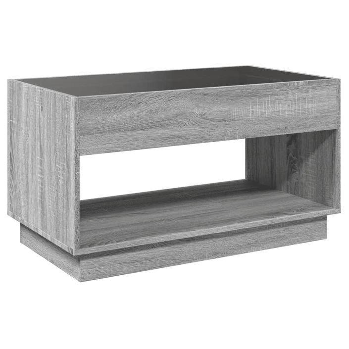 Table basse avec LED infini sonoma gris 90x50x50 cm - Photo n°8