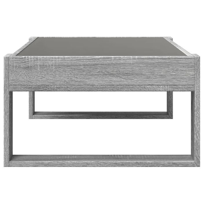 Table basse avec LED infini sonoma gris 90x53x30 cm - Photo n°7