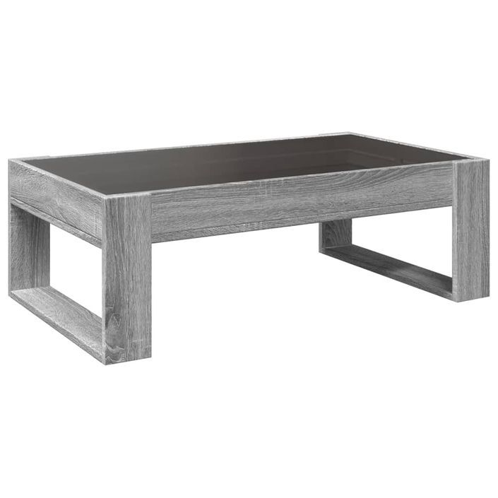 Table basse avec LED infini sonoma gris 90x53x30 cm - Photo n°8