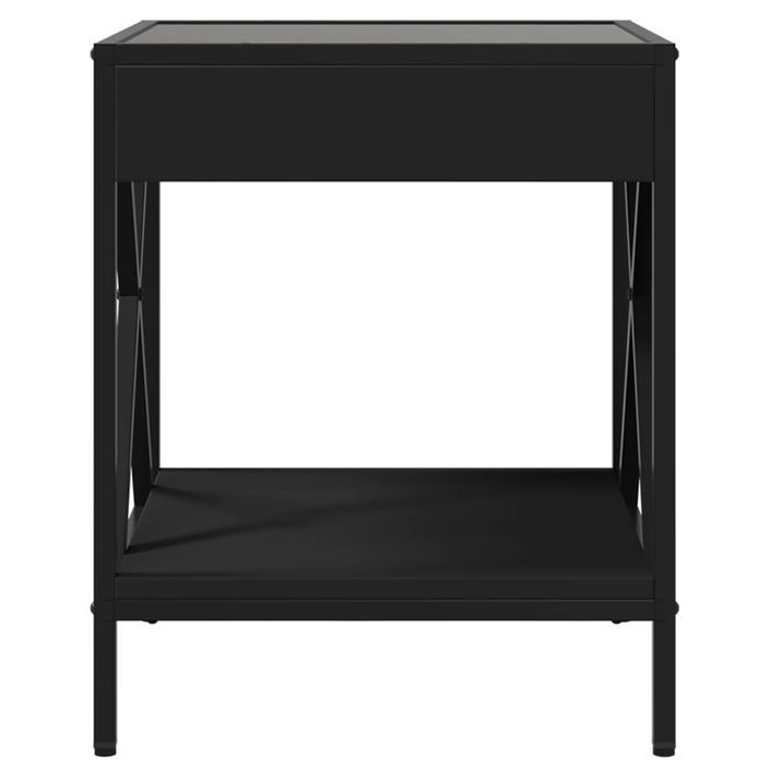 Table basse avec LED Infinity noir 40x40x49 cm - Photo n°6