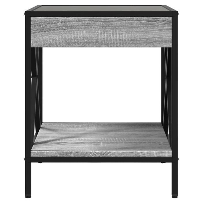 Table basse avec LED Infinity sonoma gris 40x40x49 cm - Photo n°6