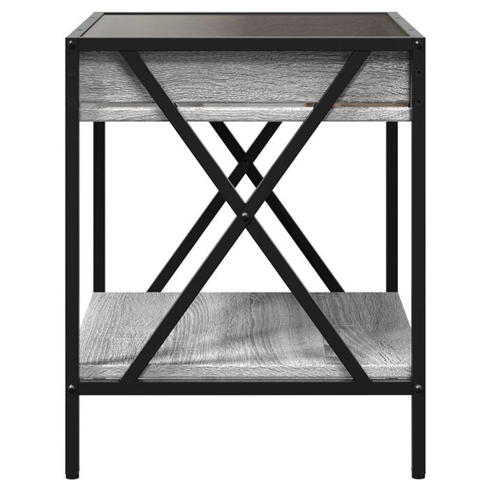 Table basse avec LED Infinity sonoma gris 40x40x49 cm - Photo n°7