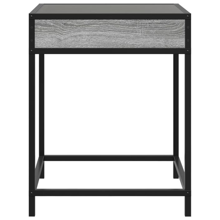 Table basse avec LED Infinity sonoma gris 40x40x51 cm - Photo n°6