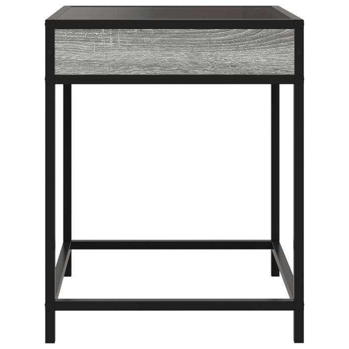 Table basse avec LED Infinity sonoma gris 40x40x51 cm - Photo n°7