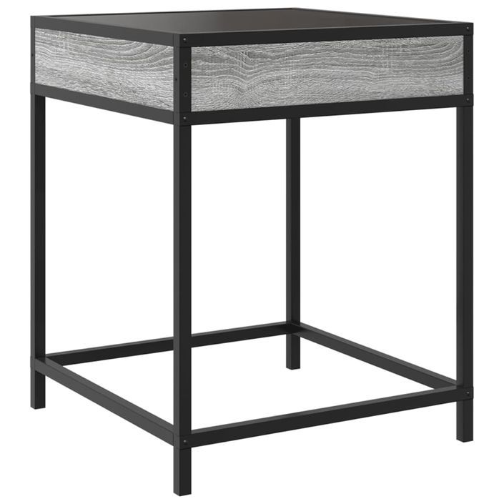 Table basse avec LED Infinity sonoma gris 40x40x51 cm - Photo n°8