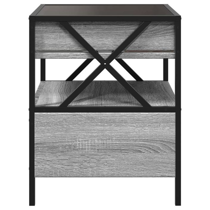 Table basse avec LED Infinity sonoma gris 40x40x51 cm - Photo n°7