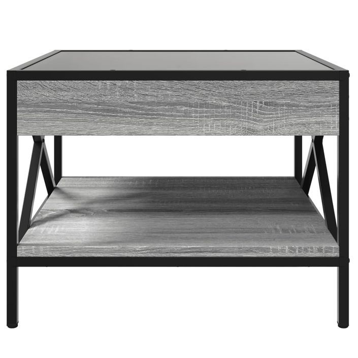 Table basse avec LED Infinity sonoma gris 50x50x38 cm - Photo n°6