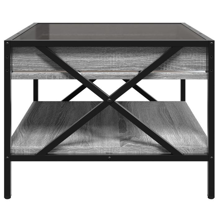 Table basse avec LED Infinity sonoma gris 50x50x38 cm - Photo n°7