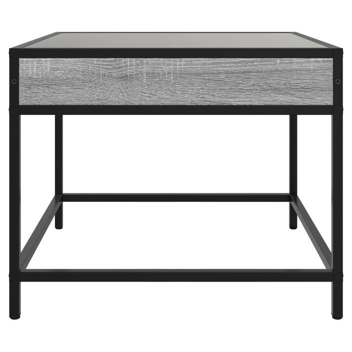 Table basse avec LED Infinity sonoma gris 50x50x41 cm - Photo n°6