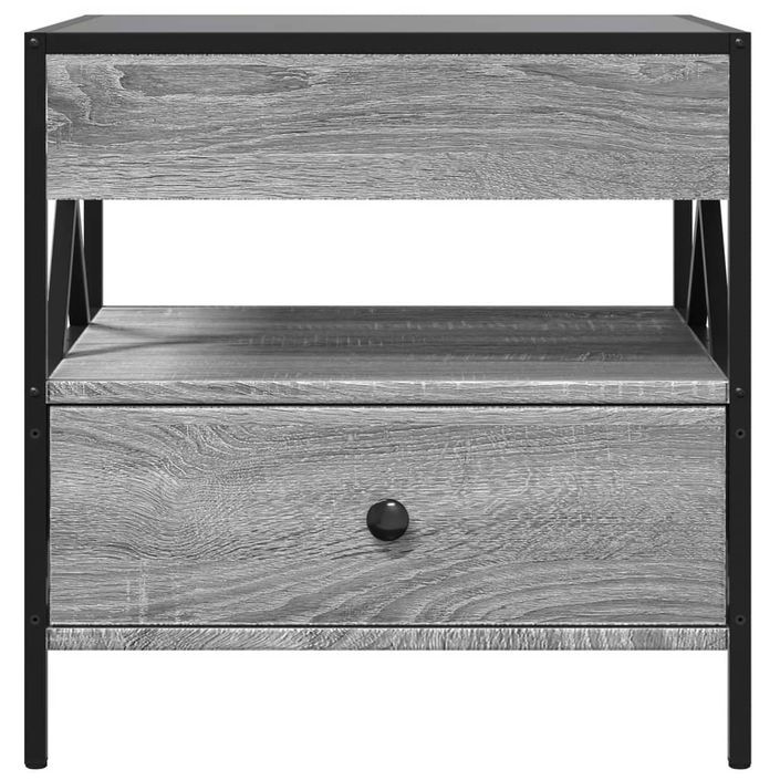 Table basse avec LED Infinity sonoma gris 50x50x51 cm - Photo n°6