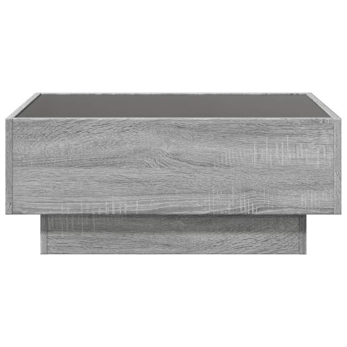 Table basse avec LED sonoma gris 70x50x30 cm bois d'ingénierie - Photo n°6