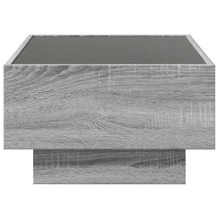 Table basse avec LED sonoma gris 70x50x30 cm bois d'ingénierie - Photo n°7