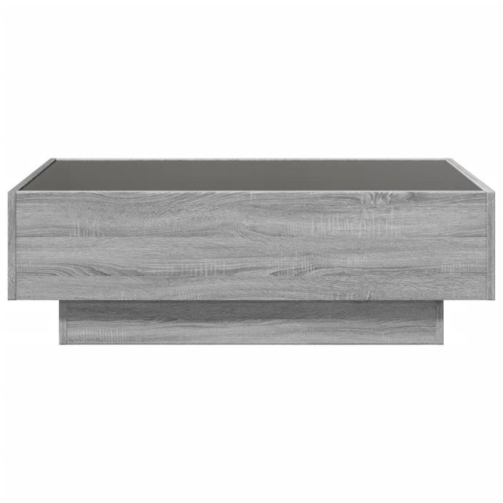 Table basse avec LED sonoma gris 90x50x30 cm bois d'ingénierie - Photo n°6