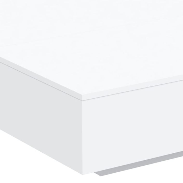 Table basse avec lumières LED blanc 100x100x31 cm - Photo n°9