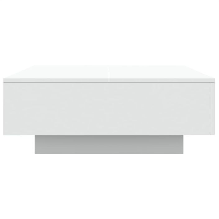 Table basse avec lumières LED blanc 80x80x31 cm - Photo n°8