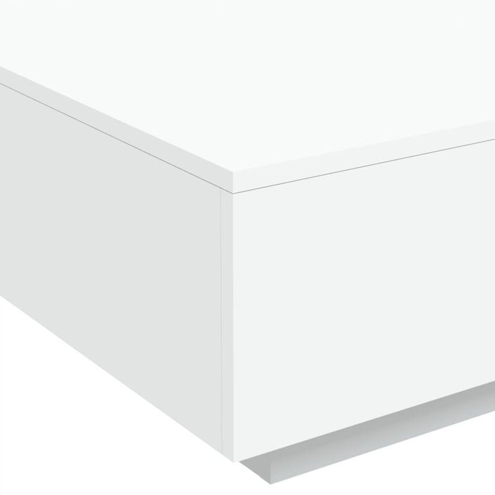 Table basse avec lumières LED blanc 80x80x31 cm - Photo n°10