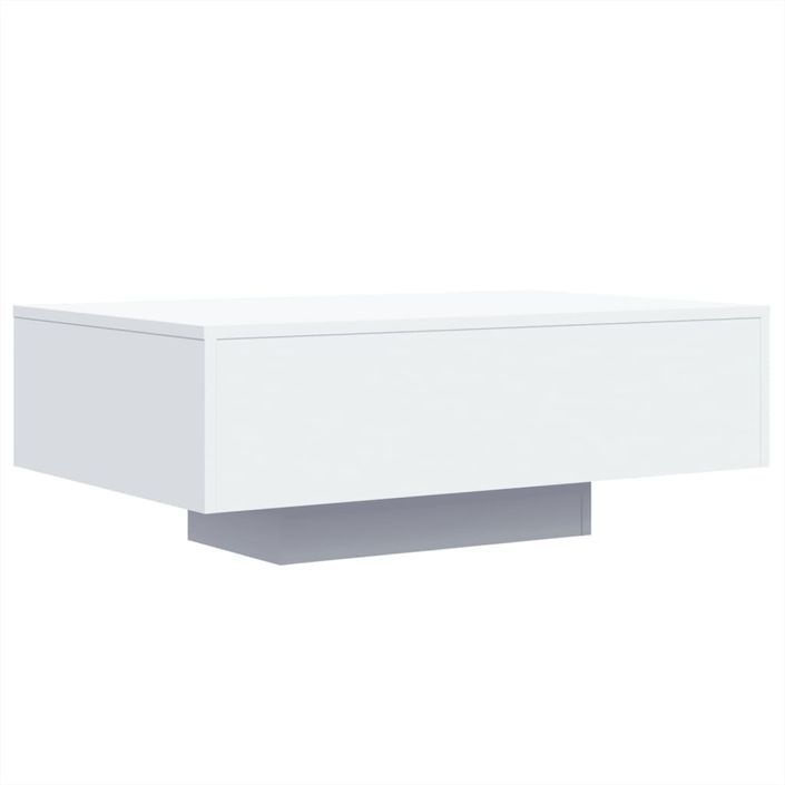 Table basse avec lumières LED blanc 85x55x31 cm - Photo n°1