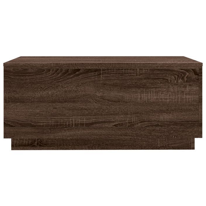 Table basse avec lumières LED chêne marron 90x50x40 cm - Photo n°7