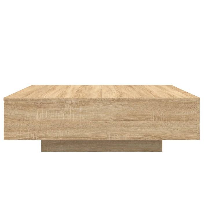 Table basse avec lumières LED chêne sonoma 100x100x31 cm - Photo n°6