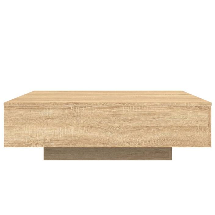 Table basse avec lumières LED chêne sonoma 100x100x31 cm - Photo n°7