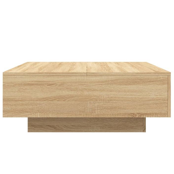 Table basse avec lumières LED chêne sonoma 80x80x31 cm - Photo n°7