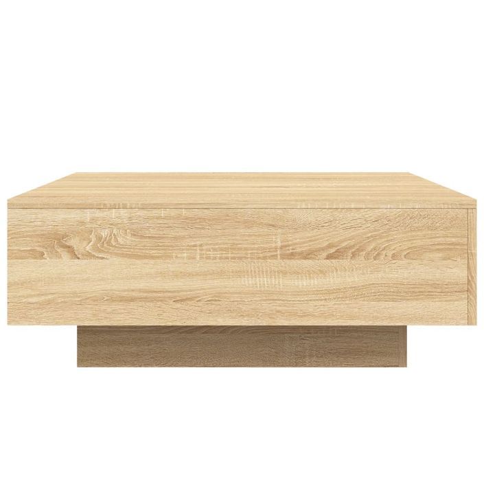 Table basse avec lumières LED chêne sonoma 80x80x31 cm - Photo n°8