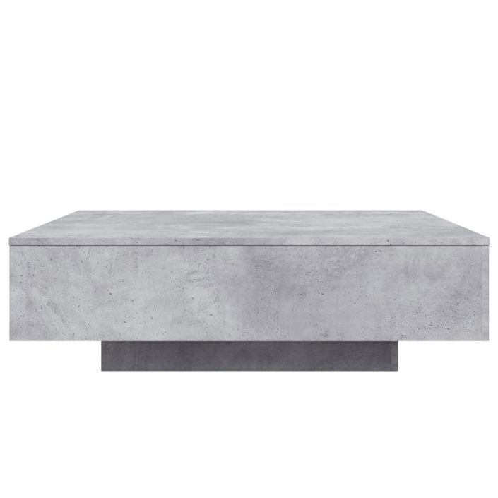 Table basse avec lumières LED gris béton 100x100x31 cm - Photo n°6