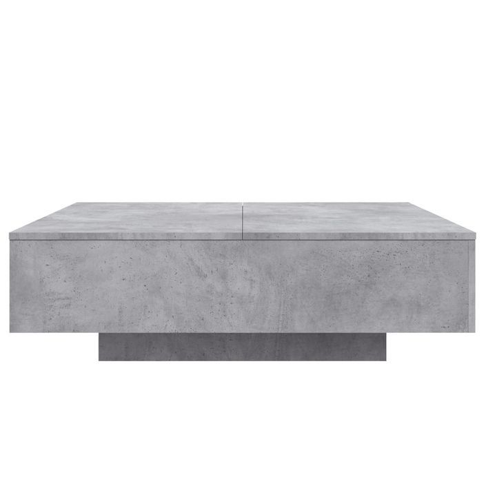 Table basse avec lumières LED gris béton 100x100x31 cm - Photo n°7