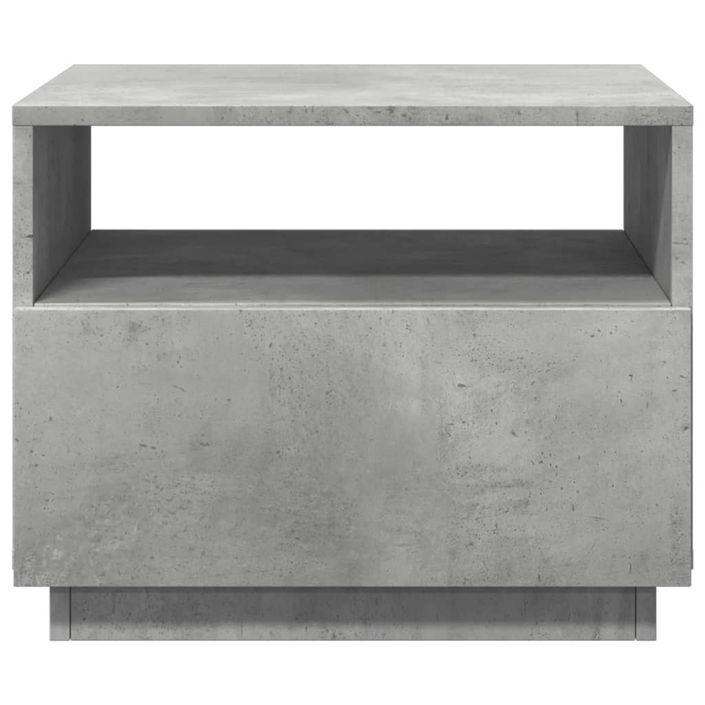 Table basse avec lumières LED gris béton 50x49x40 cm - Photo n°7