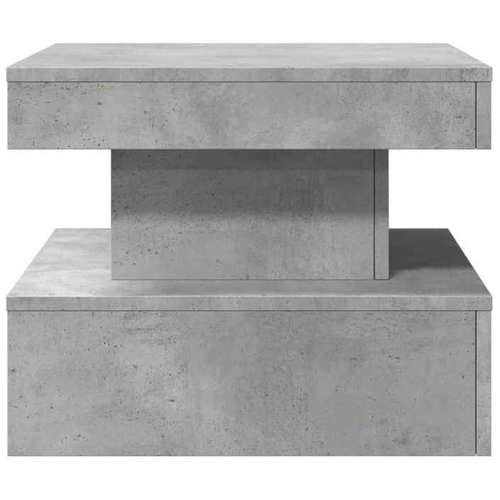 Table basse avec lumières LED gris béton 50x50x40 cm - Photo n°8