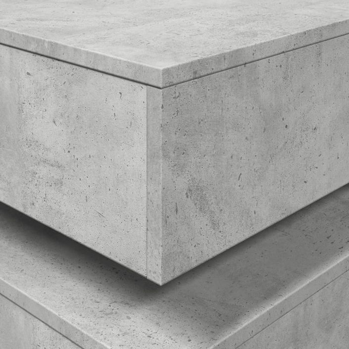 Table basse avec lumières LED gris béton 50x50x40 cm - Photo n°10