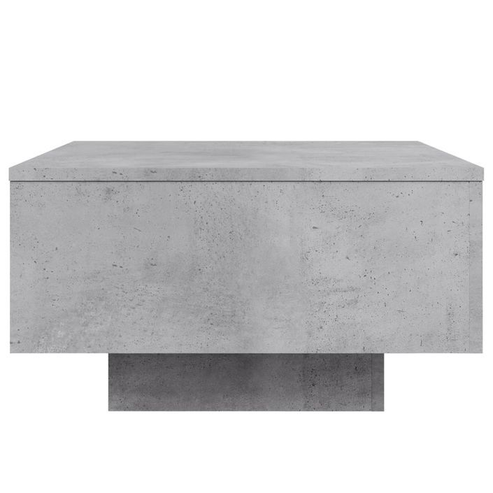 Table basse avec lumières LED gris béton 55x55x31 cm - Photo n°7