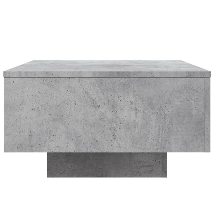 Table basse avec lumières LED gris béton 55x55x31 cm - Photo n°8