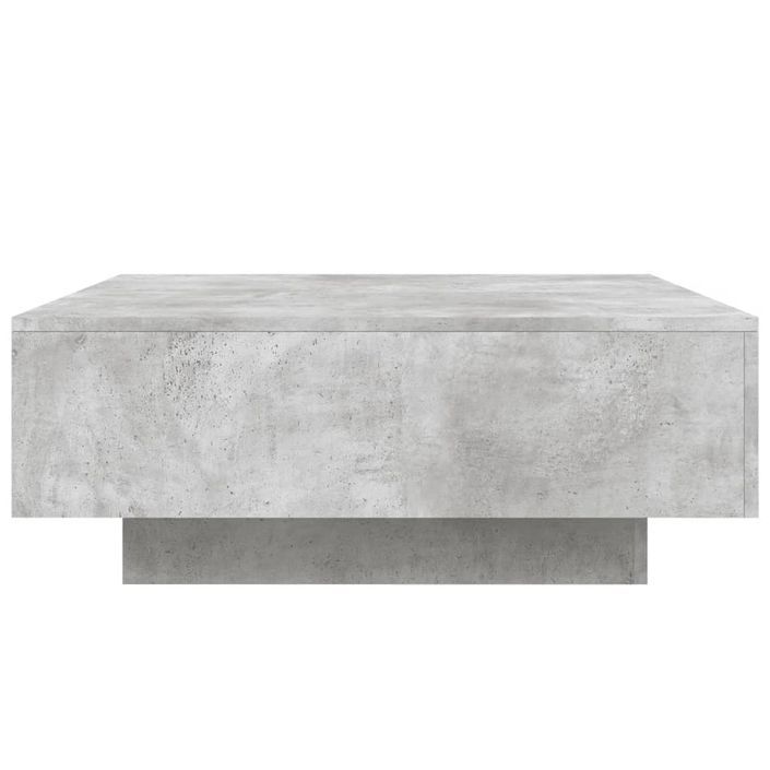 Table basse avec lumières LED gris béton 80x80x31 cm - Photo n°7