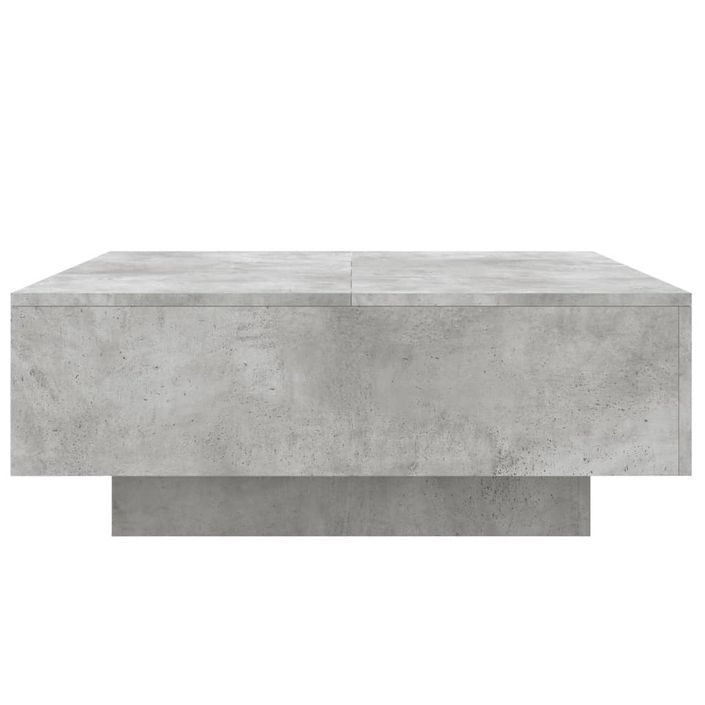 Table basse avec lumières LED gris béton 80x80x31 cm - Photo n°8