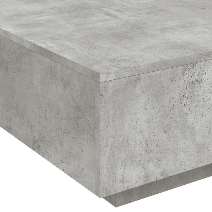 Table basse avec lumières LED gris béton 80x80x31 cm - Photo n°10