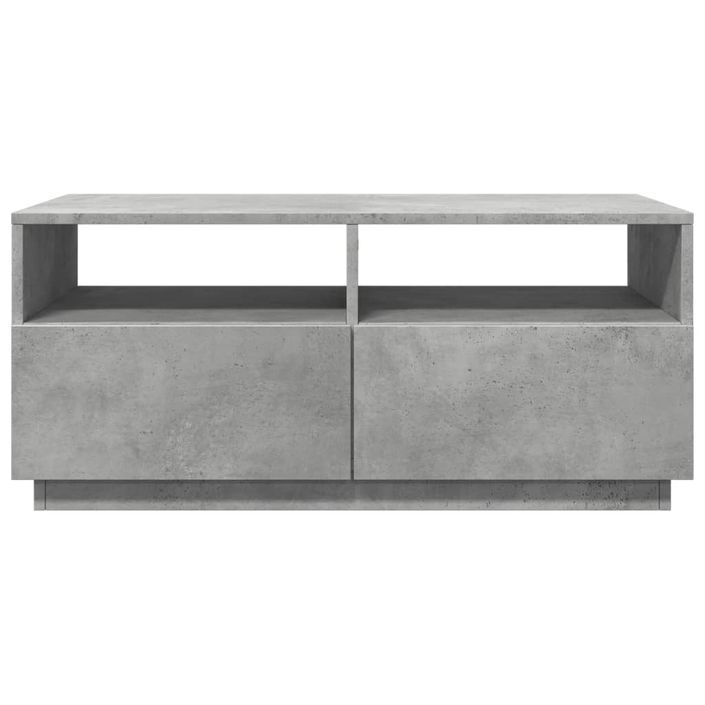 Table basse avec lumières LED gris béton 90x49x40 cm - Photo n°5