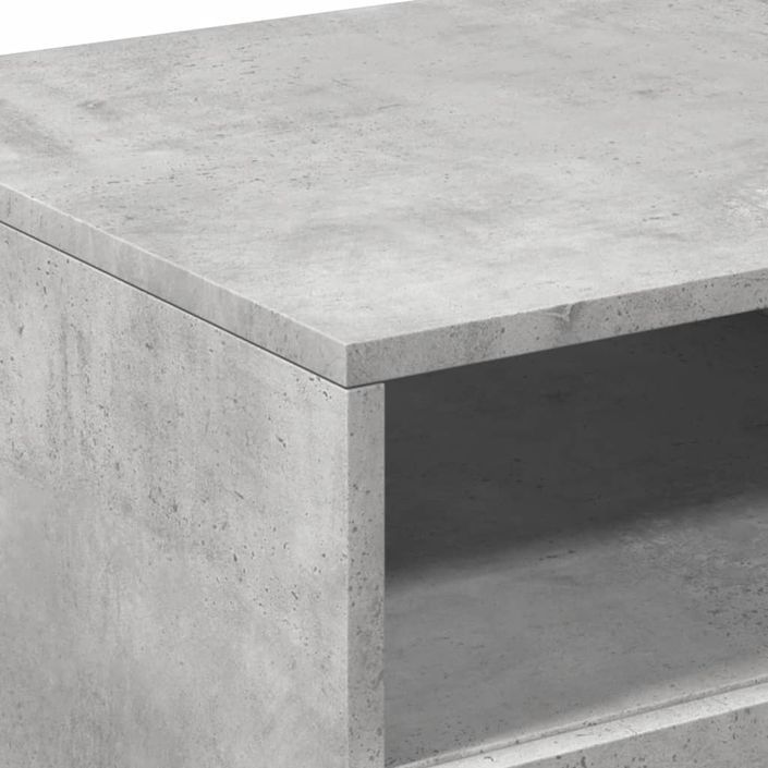 Table basse avec lumières LED gris béton 90x49x40 cm - Photo n°8