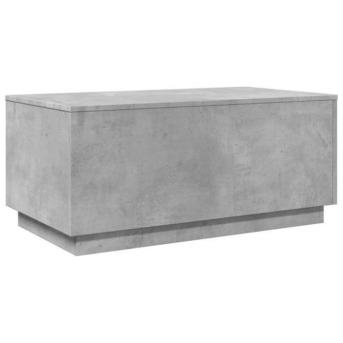 Table basse avec lumières LED gris béton 90x50x40 cm - Photo n°3