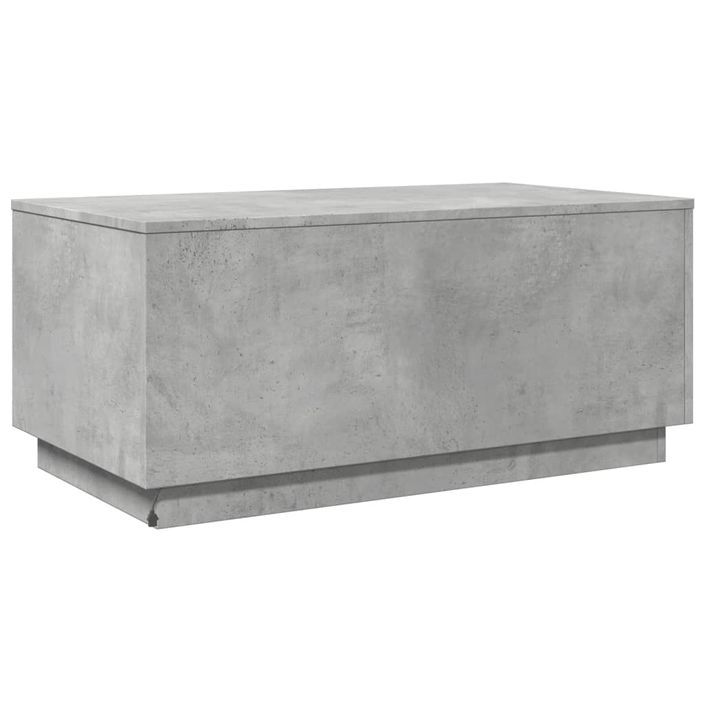 Table basse avec lumières LED gris béton 90x50x40 cm - Photo n°9