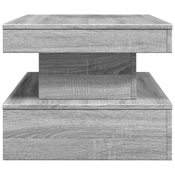 Table basse avec lumières LED gris sonoma 90x50x40 cm - Photo n°8