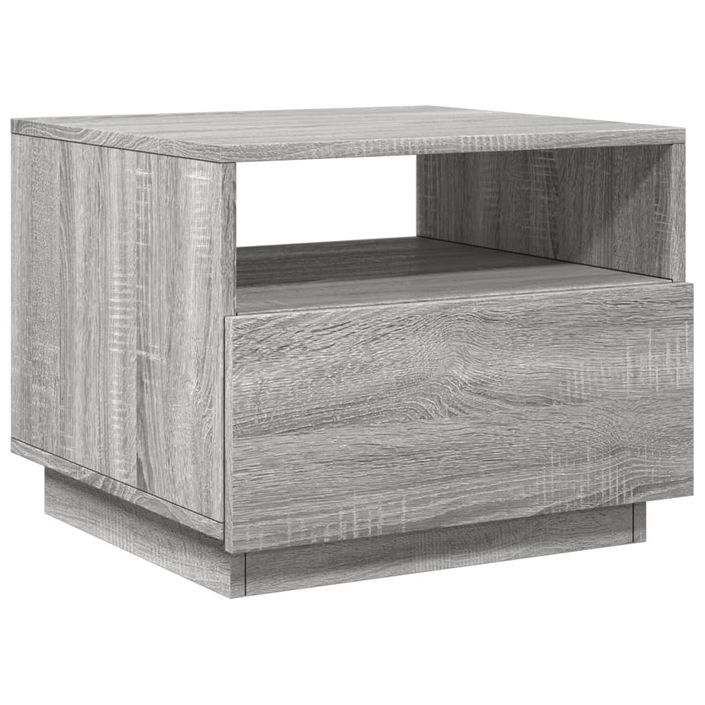 Table basse avec lumières LED sonoma gris 50x49x40 cm - Photo n°3