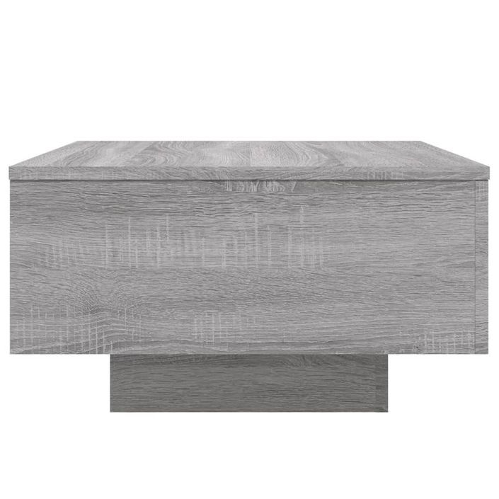 Table basse avec lumières LED sonoma gris 55x55x31 cm - Photo n°7