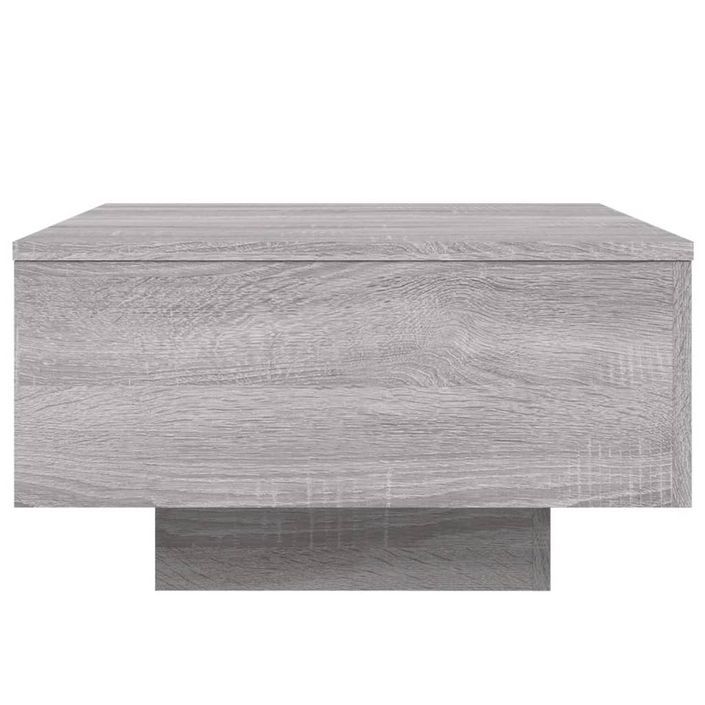 Table basse avec lumières LED sonoma gris 55x55x31 cm - Photo n°8