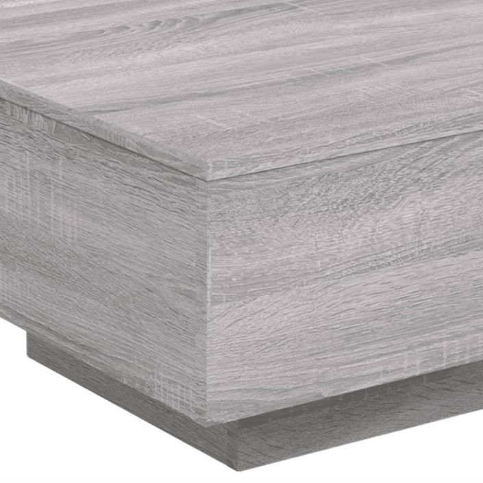 Table basse avec lumières LED sonoma gris 55x55x31 cm - Photo n°10