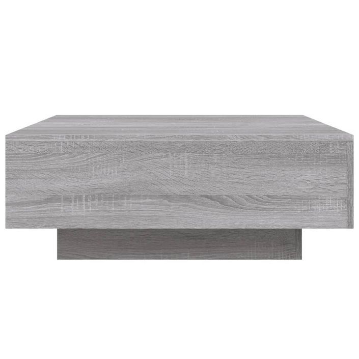 Table basse avec lumières LED sonoma gris 80x80x31 cm - Photo n°8