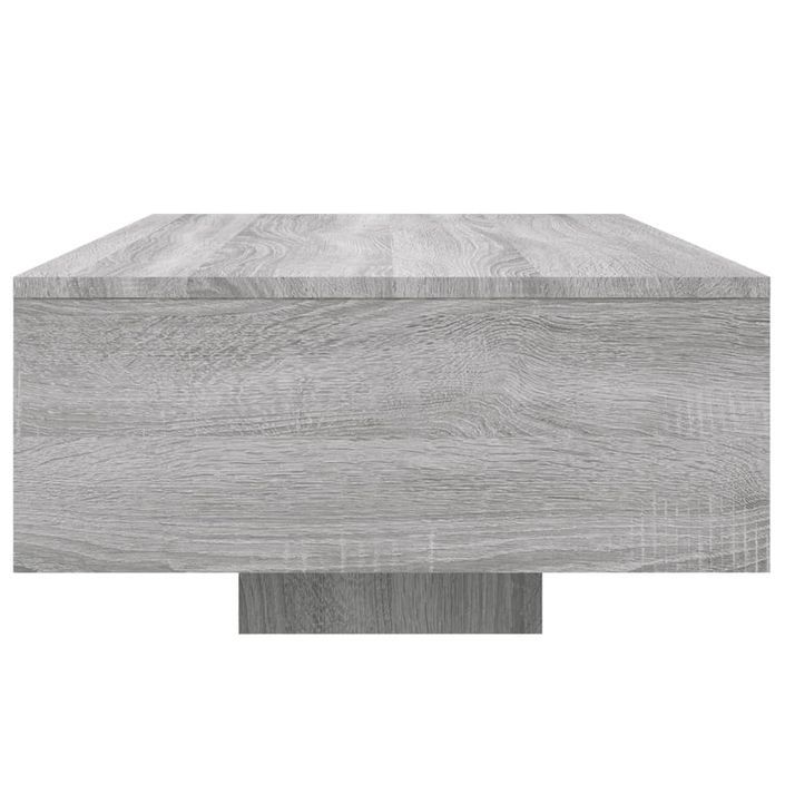 Table basse avec lumières LED sonoma gris 85x55x31 cm - Photo n°6