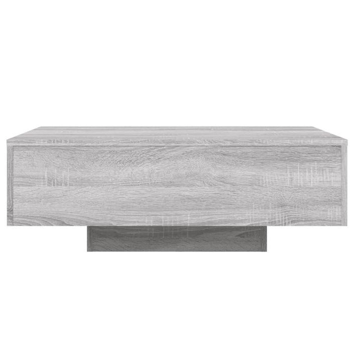 Table basse avec lumières LED sonoma gris 85x55x31 cm - Photo n°7